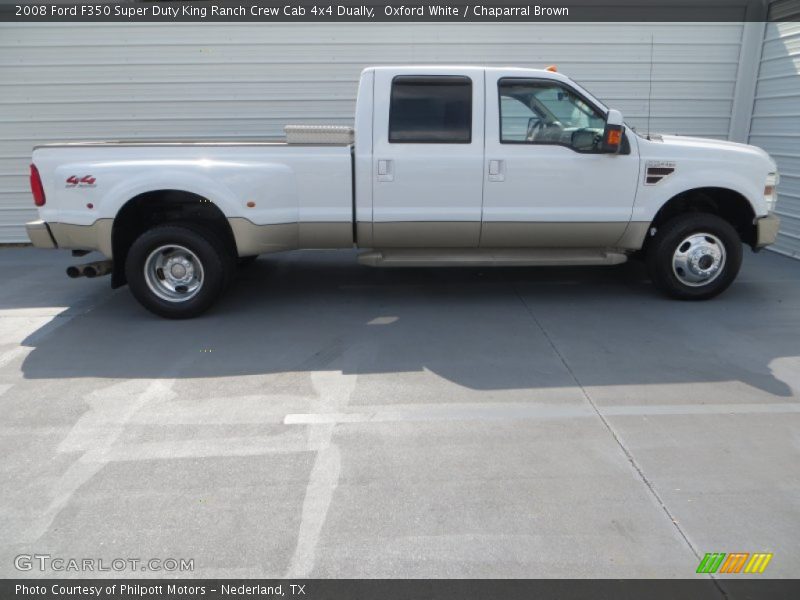 Oxford White / Chaparral Brown 2008 Ford F350 Super Duty King Ranch Crew Cab 4x4 Dually