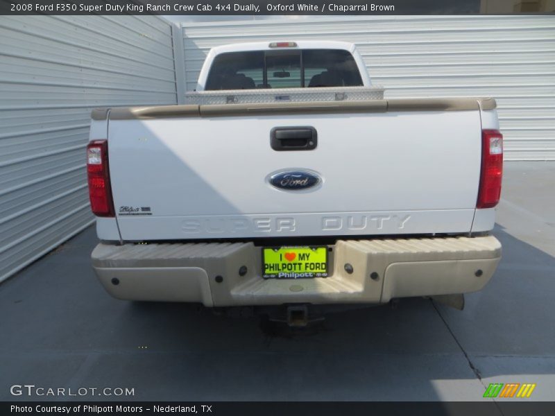 Oxford White / Chaparral Brown 2008 Ford F350 Super Duty King Ranch Crew Cab 4x4 Dually