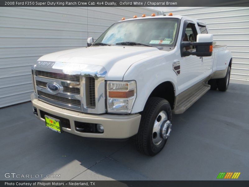Oxford White / Chaparral Brown 2008 Ford F350 Super Duty King Ranch Crew Cab 4x4 Dually