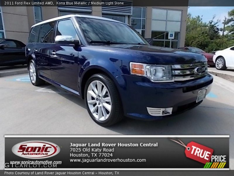 Kona Blue Metallic / Medium Light Stone 2011 Ford Flex Limited AWD