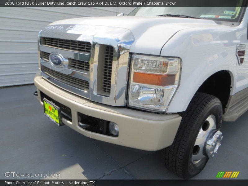 Oxford White / Chaparral Brown 2008 Ford F350 Super Duty King Ranch Crew Cab 4x4 Dually