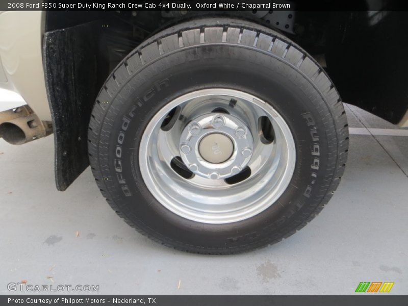 Oxford White / Chaparral Brown 2008 Ford F350 Super Duty King Ranch Crew Cab 4x4 Dually