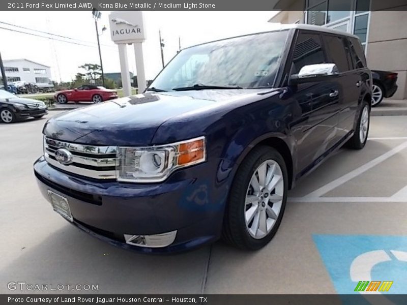 Kona Blue Metallic / Medium Light Stone 2011 Ford Flex Limited AWD