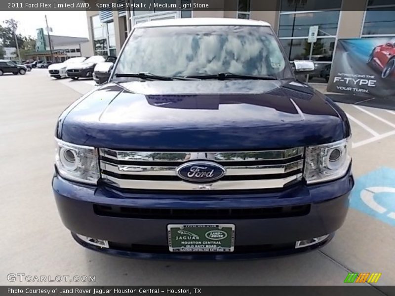 Kona Blue Metallic / Medium Light Stone 2011 Ford Flex Limited AWD