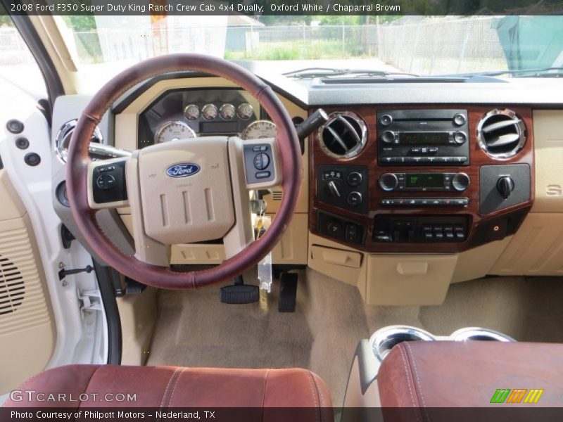 Oxford White / Chaparral Brown 2008 Ford F350 Super Duty King Ranch Crew Cab 4x4 Dually