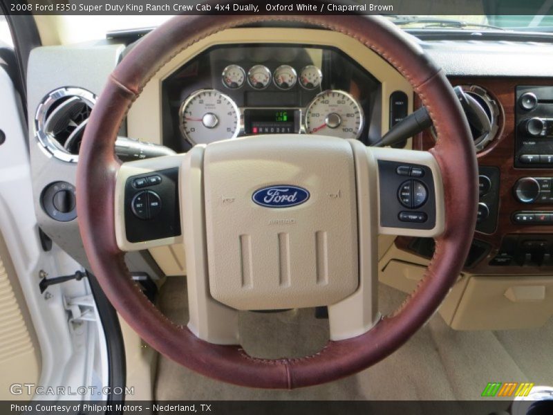 Oxford White / Chaparral Brown 2008 Ford F350 Super Duty King Ranch Crew Cab 4x4 Dually