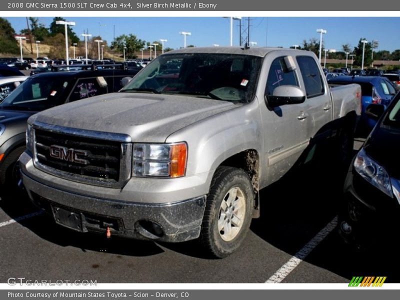 Silver Birch Metallic / Ebony 2008 GMC Sierra 1500 SLT Crew Cab 4x4