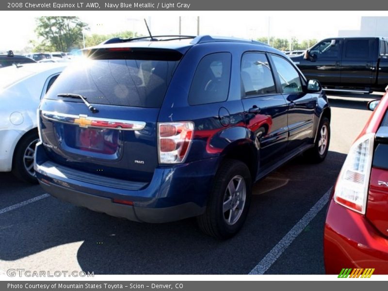 Navy Blue Metallic / Light Gray 2008 Chevrolet Equinox LT AWD