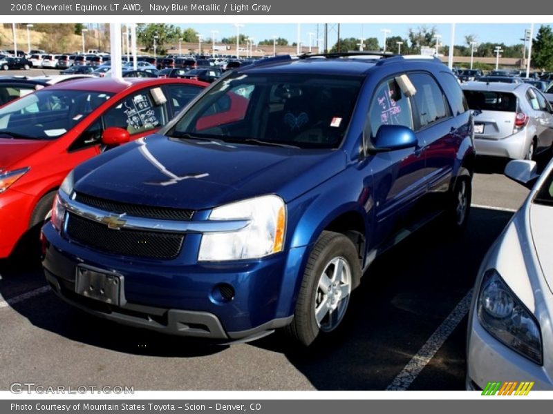 Navy Blue Metallic / Light Gray 2008 Chevrolet Equinox LT AWD