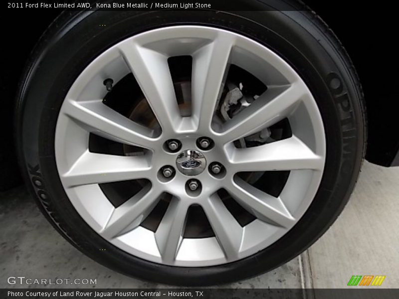 Kona Blue Metallic / Medium Light Stone 2011 Ford Flex Limited AWD