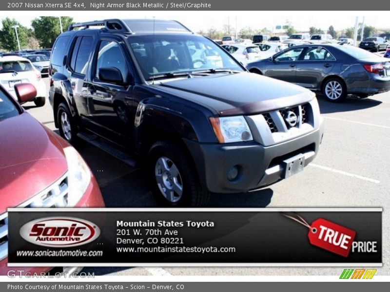 Night Armor Black Metallic / Steel/Graphite 2007 Nissan Xterra SE 4x4