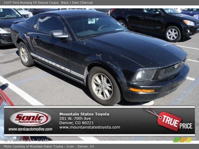 Black / Dark Charcoal 2007 Ford Mustang V6 Deluxe Coupe