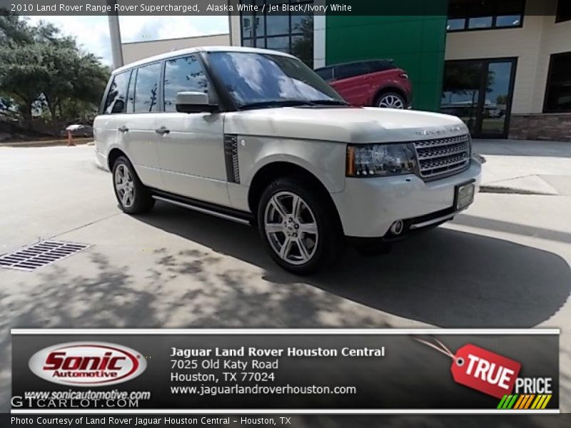 Alaska White / Jet Black/Ivory White 2010 Land Rover Range Rover Supercharged