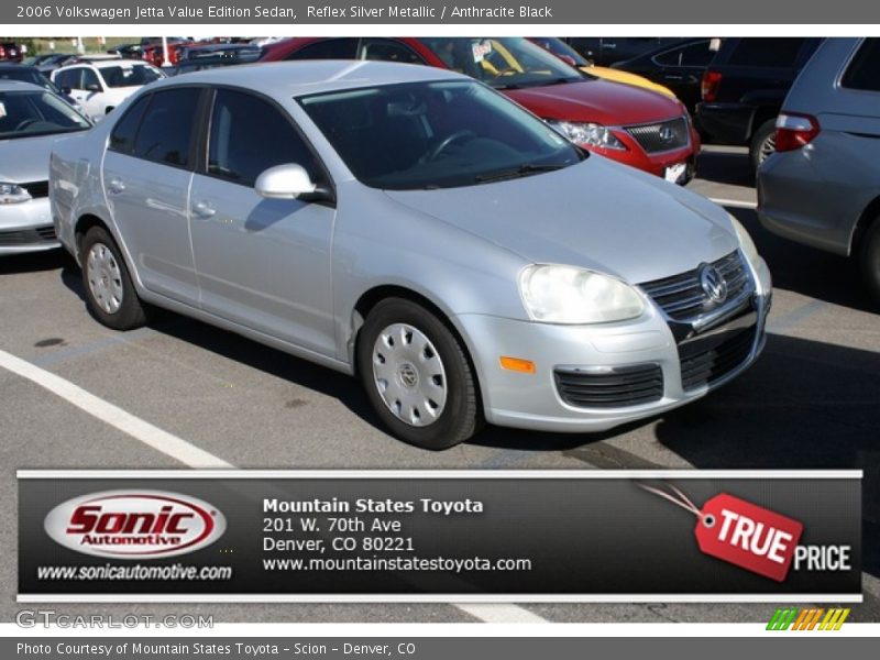 Reflex Silver Metallic / Anthracite Black 2006 Volkswagen Jetta Value Edition Sedan