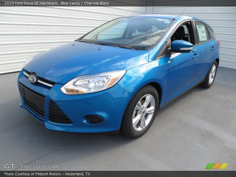 Blue Candy / Charcoal Black 2014 Ford Focus SE Hatchback