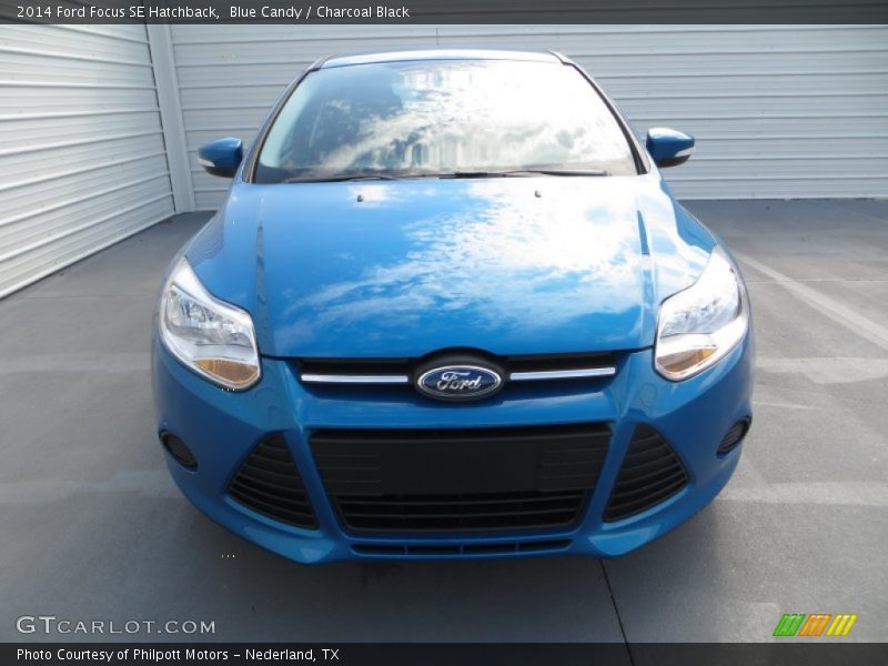 Blue Candy / Charcoal Black 2014 Ford Focus SE Hatchback