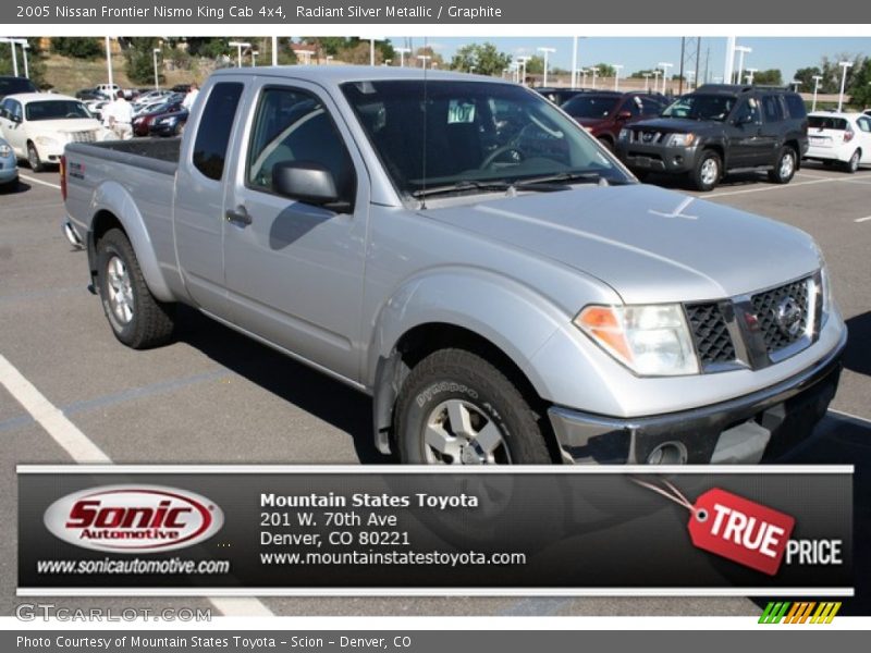 Radiant Silver Metallic / Graphite 2005 Nissan Frontier Nismo King Cab 4x4