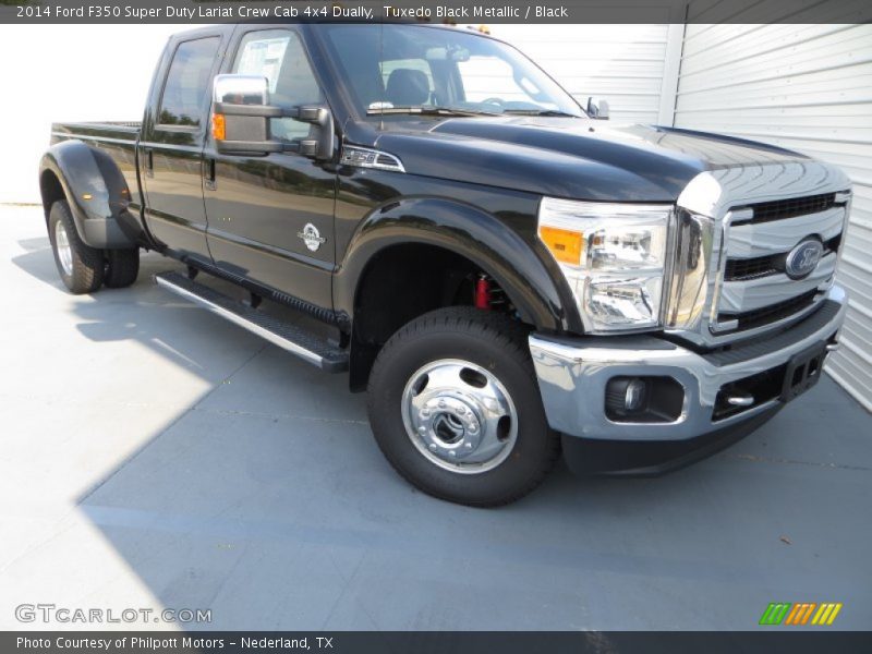 Tuxedo Black Metallic / Black 2014 Ford F350 Super Duty Lariat Crew Cab 4x4 Dually