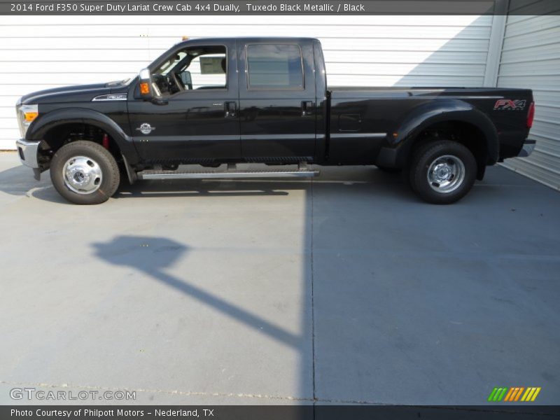 Tuxedo Black Metallic / Black 2014 Ford F350 Super Duty Lariat Crew Cab 4x4 Dually