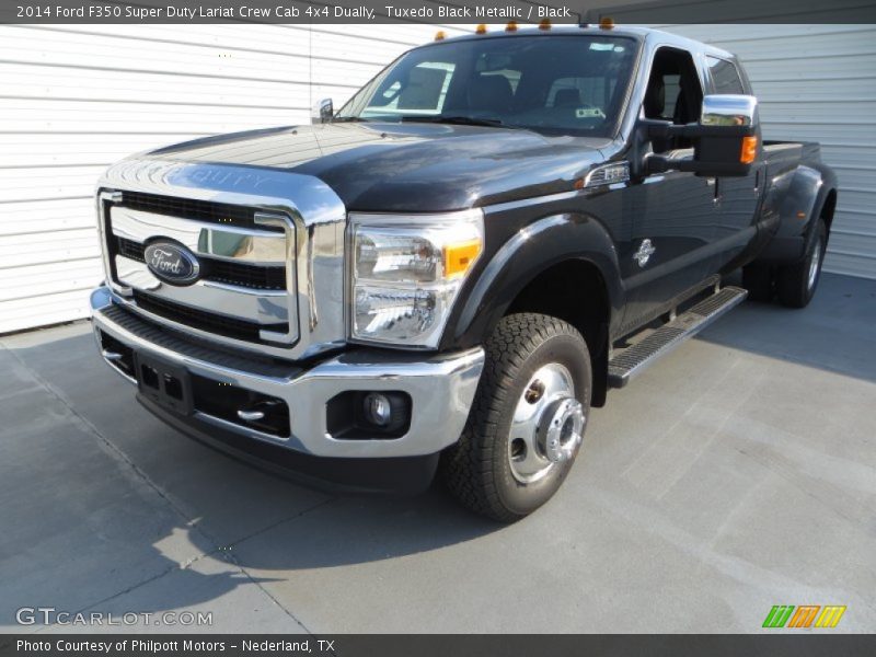 Tuxedo Black Metallic / Black 2014 Ford F350 Super Duty Lariat Crew Cab 4x4 Dually
