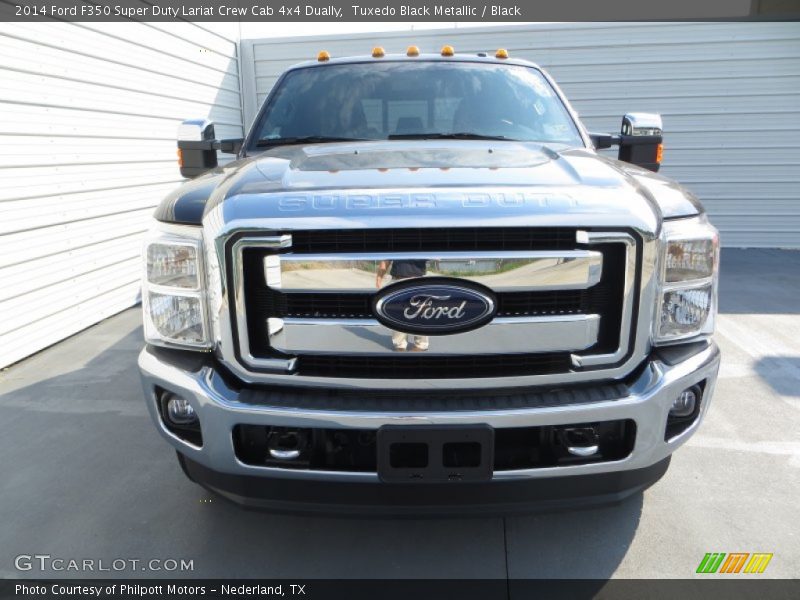 Tuxedo Black Metallic / Black 2014 Ford F350 Super Duty Lariat Crew Cab 4x4 Dually