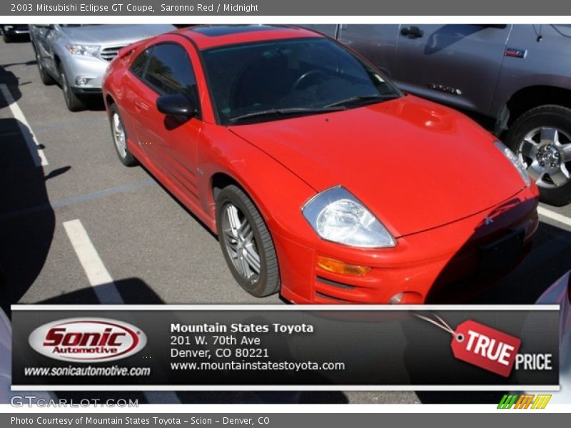 Saronno Red / Midnight 2003 Mitsubishi Eclipse GT Coupe