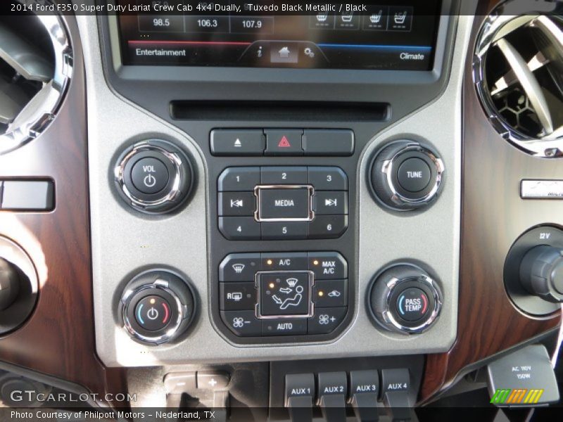 Tuxedo Black Metallic / Black 2014 Ford F350 Super Duty Lariat Crew Cab 4x4 Dually