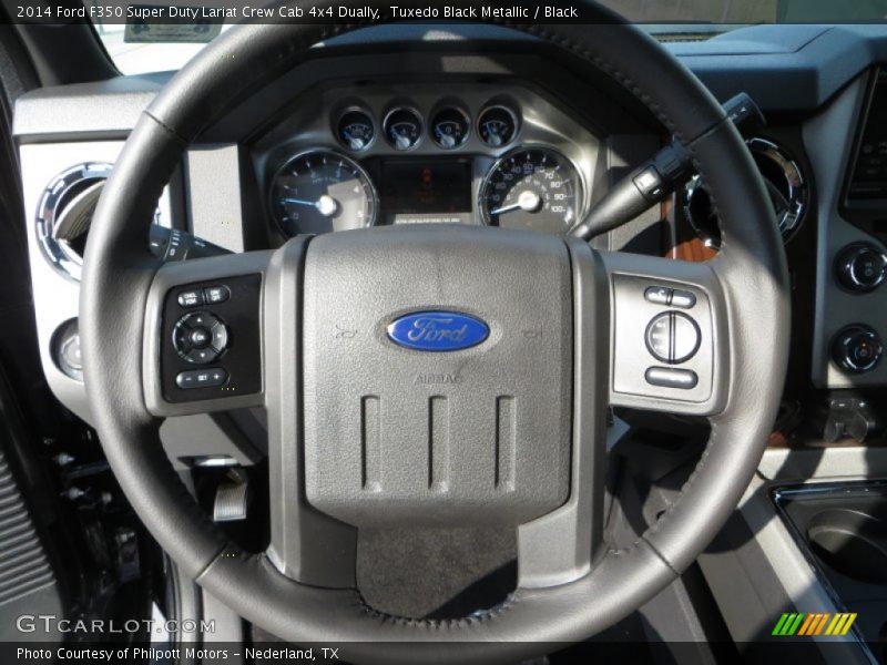 Tuxedo Black Metallic / Black 2014 Ford F350 Super Duty Lariat Crew Cab 4x4 Dually