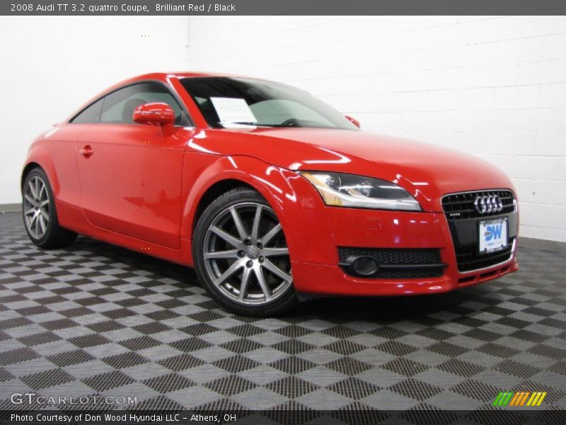 Brilliant Red / Black 2008 Audi TT 3.2 quattro Coupe