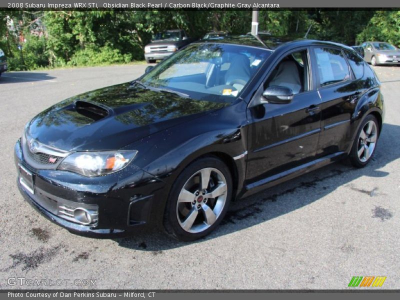 Obsidian Black Pearl / Carbon Black/Graphite Gray Alcantara 2008 Subaru Impreza WRX STi