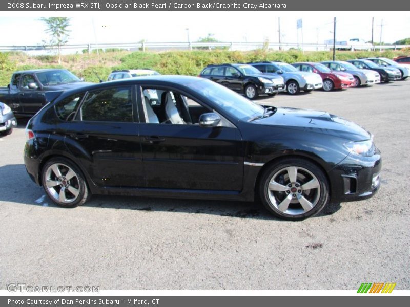 Obsidian Black Pearl / Carbon Black/Graphite Gray Alcantara 2008 Subaru Impreza WRX STi