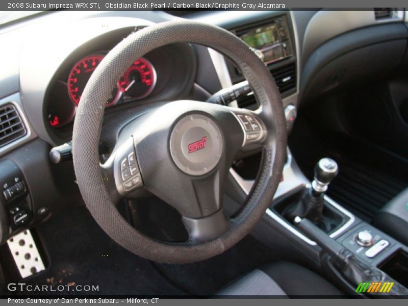 Obsidian Black Pearl / Carbon Black/Graphite Gray Alcantara 2008 Subaru Impreza WRX STi