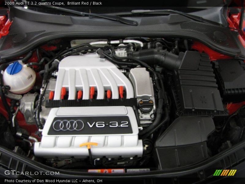 Brilliant Red / Black 2008 Audi TT 3.2 quattro Coupe