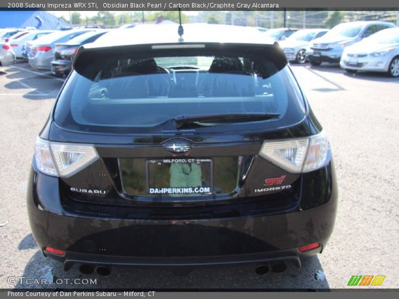 Obsidian Black Pearl / Carbon Black/Graphite Gray Alcantara 2008 Subaru Impreza WRX STi