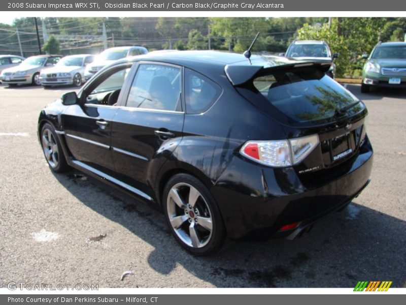 Obsidian Black Pearl / Carbon Black/Graphite Gray Alcantara 2008 Subaru Impreza WRX STi