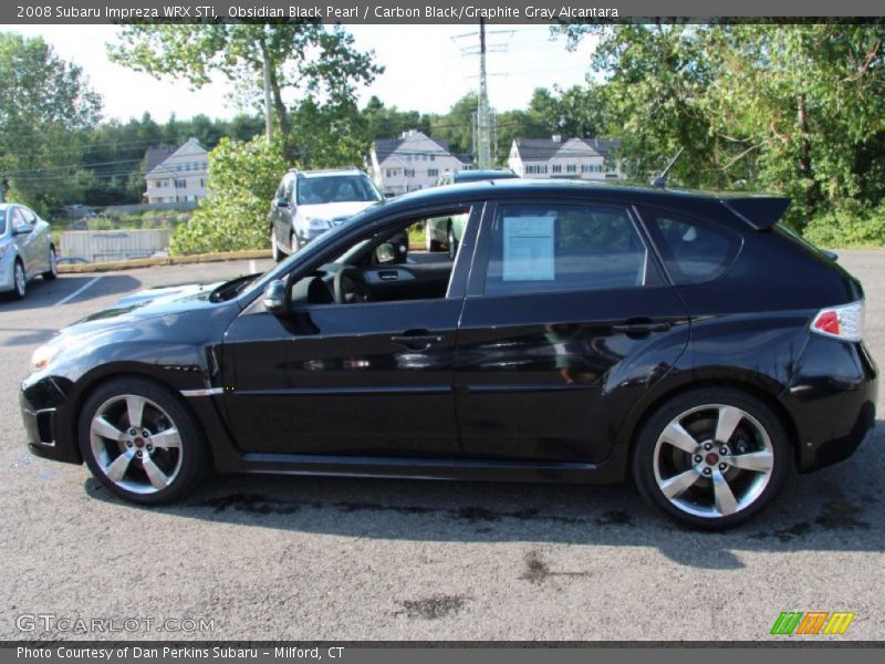 Obsidian Black Pearl / Carbon Black/Graphite Gray Alcantara 2008 Subaru Impreza WRX STi
