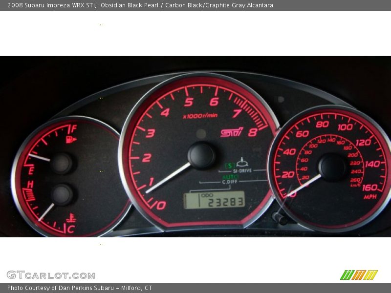 Obsidian Black Pearl / Carbon Black/Graphite Gray Alcantara 2008 Subaru Impreza WRX STi