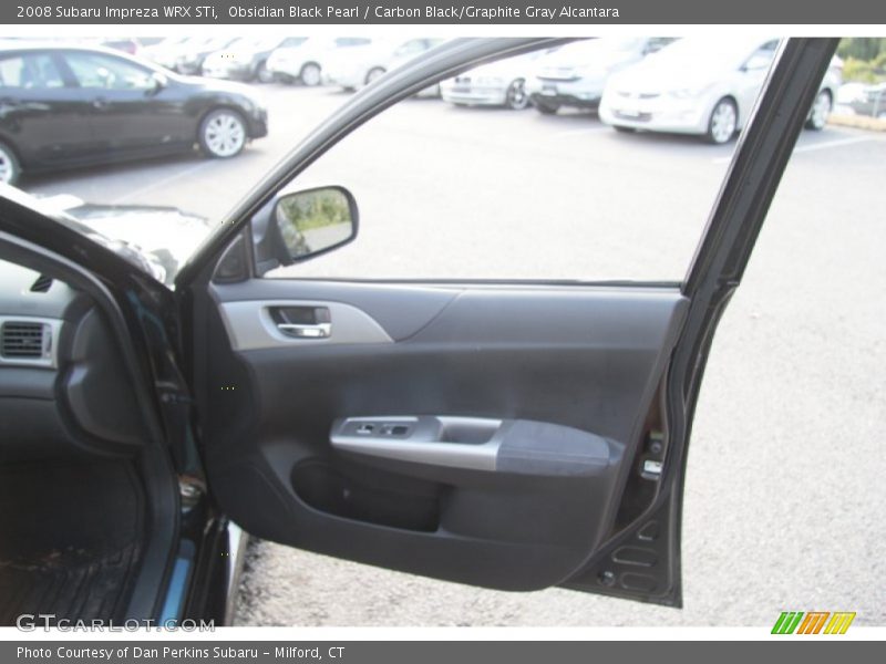 Obsidian Black Pearl / Carbon Black/Graphite Gray Alcantara 2008 Subaru Impreza WRX STi