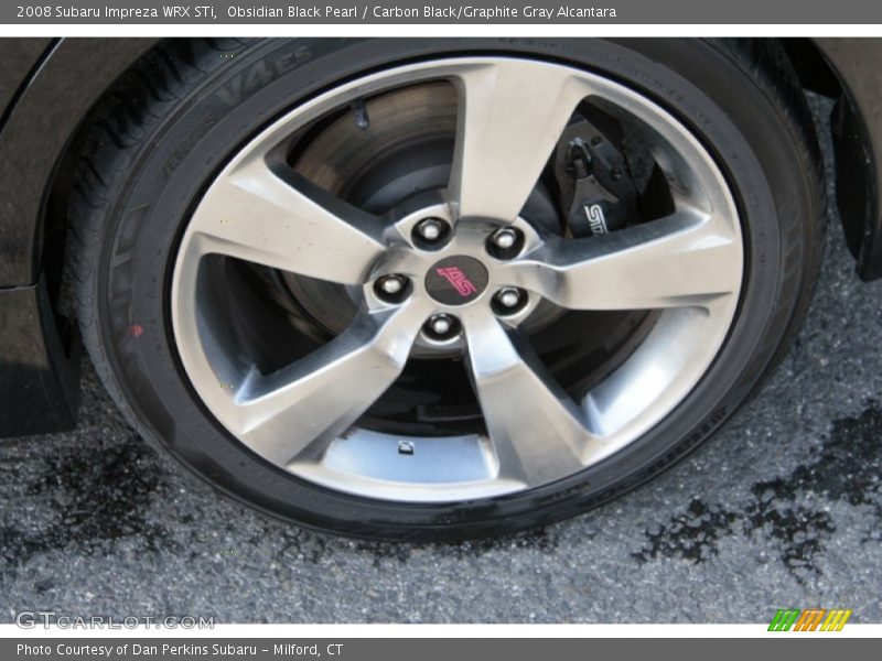 Obsidian Black Pearl / Carbon Black/Graphite Gray Alcantara 2008 Subaru Impreza WRX STi