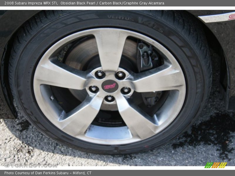 Obsidian Black Pearl / Carbon Black/Graphite Gray Alcantara 2008 Subaru Impreza WRX STi