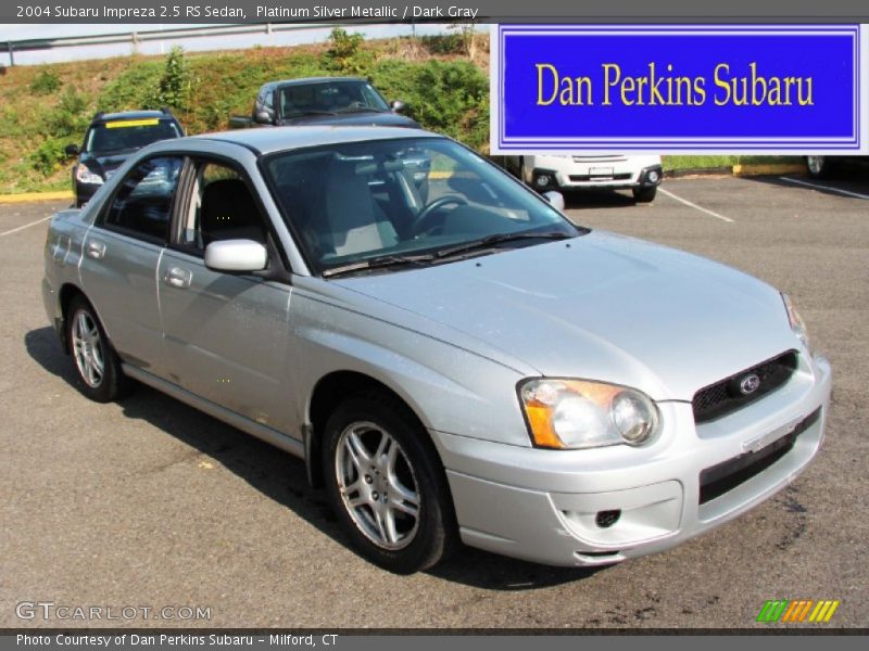 Platinum Silver Metallic / Dark Gray 2004 Subaru Impreza 2.5 RS Sedan