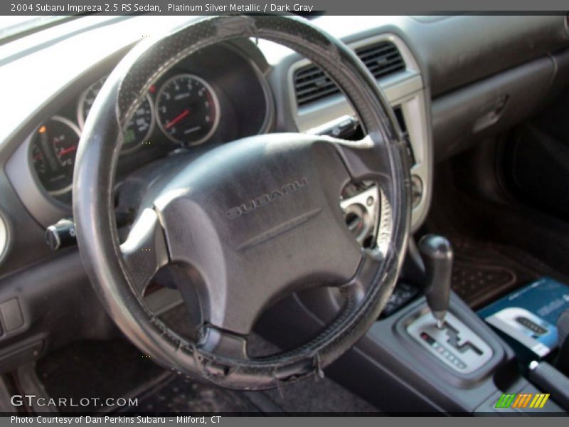 Platinum Silver Metallic / Dark Gray 2004 Subaru Impreza 2.5 RS Sedan