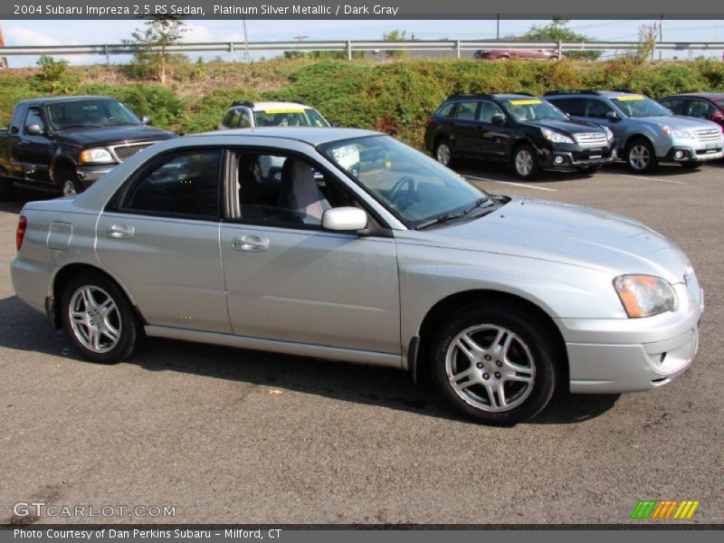 Platinum Silver Metallic / Dark Gray 2004 Subaru Impreza 2.5 RS Sedan