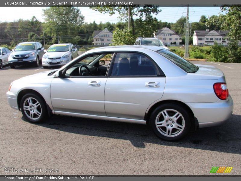 Platinum Silver Metallic / Dark Gray 2004 Subaru Impreza 2.5 RS Sedan