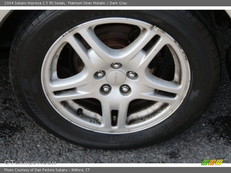 Platinum Silver Metallic / Dark Gray 2004 Subaru Impreza 2.5 RS Sedan