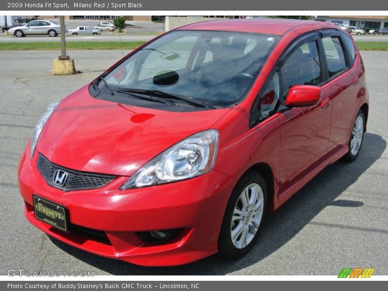 Milano Red / Sport Black 2009 Honda Fit Sport