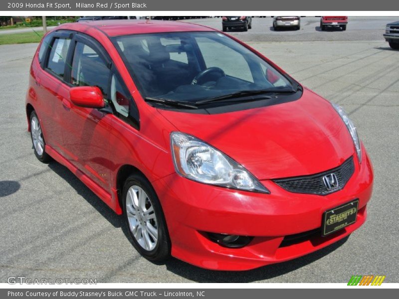 Milano Red / Sport Black 2009 Honda Fit Sport