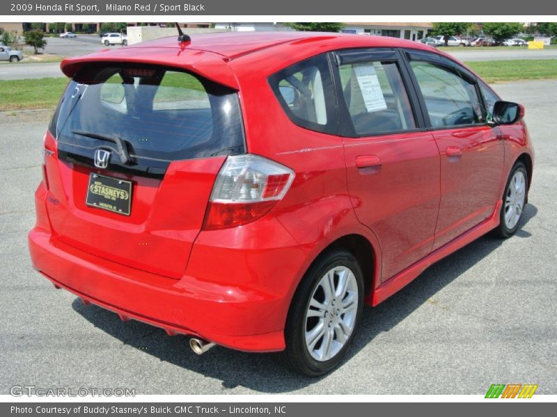 Milano Red / Sport Black 2009 Honda Fit Sport