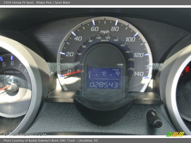 Milano Red / Sport Black 2009 Honda Fit Sport