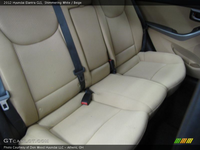 Shimmering White / Beige 2012 Hyundai Elantra GLS